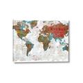 Picture of Newspaper World map  _GroupedProduct_Rectangle_Landscape_Canvas_