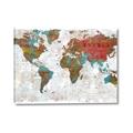 Picture of Newspaper World map  _GroupedProduct_Rectangle_Landscape_Canvas_