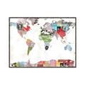 Picture of Collecting stamps  _GroupedProduct_Rectangle_Landscape_Canvas_Framed_