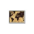 Picture of Brick Wall World Map _GroupedProduct_Rectangle_Landscape_Canvas_Framed_