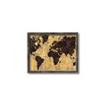 Picture of Brick Wall World Map _GroupedProduct_Rectangle_Landscape_Canvas_Framed_