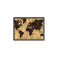 Picture of Brick Wall World Map _GroupedProduct_Rectangle_Landscape_Canvas_Framed_