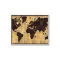 Picture of Brick Wall World Map _GroupedProduct_Rectangle_Landscape_Canvas_Framed_