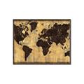 Picture of Brick Wall World Map _GroupedProduct_Rectangle_Landscape_Canvas_Framed_
