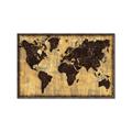 Picture of Brick Wall World Map _GroupedProduct_Rectangle_Landscape_Canvas_Framed_