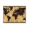 Picture of Brick Wall World Map _GroupedProduct_Rectangle_Landscape_Canvas_Framed_