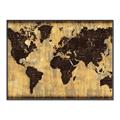 Picture of Brick Wall World Map _GroupedProduct_Rectangle_Landscape_Canvas_Framed_