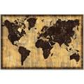 Picture of Brick Wall World Map _GroupedProduct_Rectangle_Landscape_Canvas_Framed_