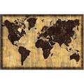 Picture of Brick Wall World Map _GroupedProduct_Rectangle_Landscape_Canvas_Framed_