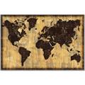 Picture of Brick Wall World Map _GroupedProduct_Rectangle_Landscape_Canvas_Framed_