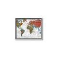 Picture of Newspaper World map  _GroupedProduct_Rectangle_Landscape_Canvas_Framed_