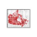 Picture of Canada Map Grey Background _GroupedProduct_Rectangle_Landscape_Canvas_Framed_