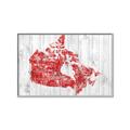 Picture of Canada Map Grey Background _GroupedProduct_Rectangle_Landscape_Canvas_Framed_