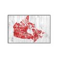 Picture of Canada Map Grey Background _GroupedProduct_Rectangle_Landscape_Canvas_Framed_