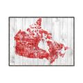 Picture of Canada Map Grey Background _GroupedProduct_Rectangle_Landscape_Canvas_Framed_