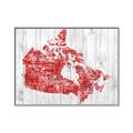 Picture of Canada Map Grey Background _GroupedProduct_Rectangle_Landscape_Canvas_Framed_