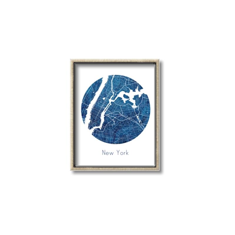 Picture of Round New York _GroupedProduct_Rectangle_Portrait_Canvas_Framed_