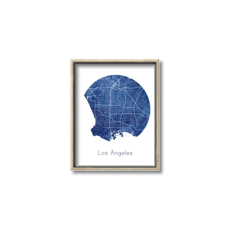 Picture of Round Los Angeles _GroupedProduct_Rectangle_Portrait_Canvas_Framed_