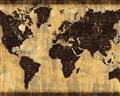 Picture of Brick Wall World Map _GroupedProduct_Rectangle_Landscape_Unframed_Print_Only_