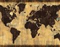Picture of Brick Wall World Map _GroupedProduct_Rectangle_Landscape_Unframed_Print_Only_