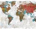 Picture of Newspaper World map  _GroupedProduct_Rectangle_Landscape_Unframed_Print_Only_
