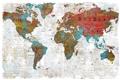 Picture of Newspaper World map  _GroupedProduct_Rectangle_Landscape_Unframed_Print_Only_