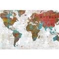 Picture of Newspaper World map  _GroupedProduct_Rectangle_Landscape_Unframed_Print_Only_