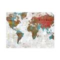 Picture of Newspaper World map  _GroupedProduct_Rectangle_Landscape_Unframed_Print_Only_
