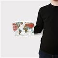 Picture of Newspaper World map  _GroupedProduct_Rectangle_Landscape_Canvas_