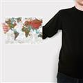 Picture of Newspaper World map  _GroupedProduct_Rectangle_Landscape_Canvas_