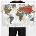 Picture of Newspaper World map  _GroupedProduct_Rectangle_Landscape_Canvas_