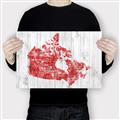 Picture of Canada Map Grey Background _GroupedProduct_Rectangle_Landscape_Canvas_