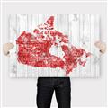 Picture of Canada Map Grey Background _GroupedProduct_Rectangle_Landscape_Canvas_
