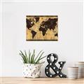 Picture of Brick Wall World Map _GroupedProduct_Rectangle_Landscape_Canvas_