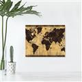 Picture of Brick Wall World Map _GroupedProduct_Rectangle_Landscape_Canvas_