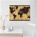 Picture of Brick Wall World Map _GroupedProduct_Rectangle_Landscape_Canvas_