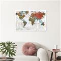 Picture of Newspaper World map  _GroupedProduct_Rectangle_Landscape_Canvas_
