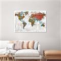 Picture of Newspaper World map  _GroupedProduct_Rectangle_Landscape_Canvas_