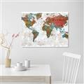 Picture of Newspaper World map  _GroupedProduct_Rectangle_Landscape_Canvas_
