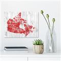 Picture of Canada Map Grey Background _GroupedProduct_Rectangle_Landscape_Canvas_