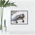 Picture of Flying in colour _GroupedProduct_Rectangle_Landscape_Canvas_Framed_