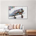 Picture of Flying in colour _GroupedProduct_Rectangle_Landscape_Canvas_Framed_