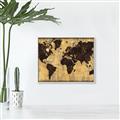 Picture of Brick Wall World Map _GroupedProduct_Rectangle_Landscape_Canvas_Framed_