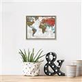 Picture of Newspaper World map  _GroupedProduct_Rectangle_Landscape_Canvas_Framed_