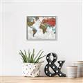 Picture of Newspaper World map  _GroupedProduct_Rectangle_Landscape_Canvas_Framed_