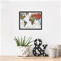 Picture of Newspaper World map  _GroupedProduct_Rectangle_Landscape_Canvas_Framed_