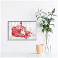 Picture of Canada Map Grey Background _GroupedProduct_Rectangle_Landscape_Canvas_Framed_