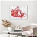 Picture of Canada Map Grey Background _GroupedProduct_Rectangle_Landscape_Canvas_Framed_