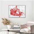 Picture of Canada Map Grey Background _GroupedProduct_Rectangle_Landscape_Canvas_Framed_
