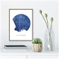 Picture of Round Los Angeles _GroupedProduct_Rectangle_Portrait_Canvas_Framed_